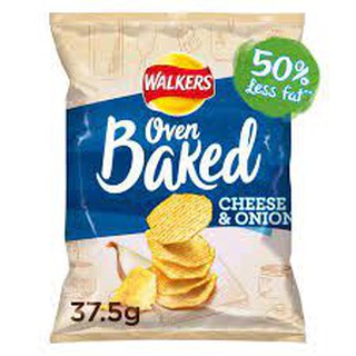 Walkers Baked Potato Crisp Cheese &amp; Onion 37.5g. วอล์คเกอร์ เบคชีส  มันฝรั่งทอดกรอบชีสและหัวหอม 37.5 กรัม