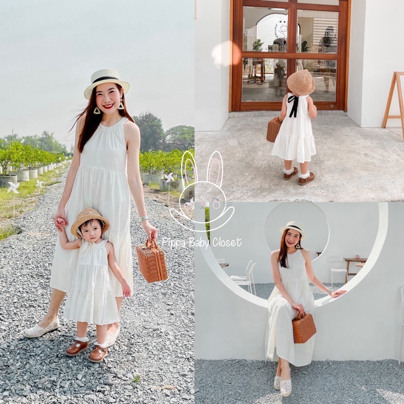 ชุดคู่แม่ลูก Ruffle Pippy Dress