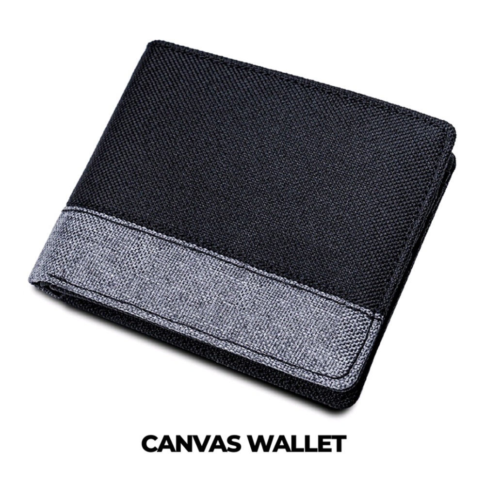 9.9 Shopee Super Fashion Mens Wallet Leather canvas JP052 Denim Wallet Money Wallet Cool Wallet