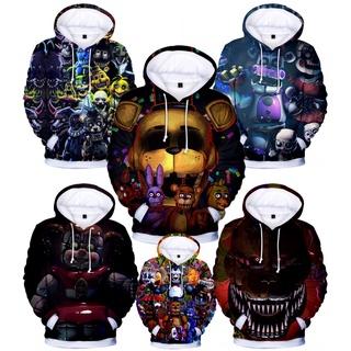 Five Nights at Freddys เสื้อแจ็กเก็ต มีฮู้ด แฟชั่นสําหรับเด็กผู้ชาย และเด็กผู้หญิง