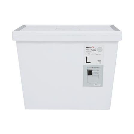 กล่องใส่ของ กล่องเก็บของ ฝาล็อค STACKO MONO 6693 22 ลิตร 29x39x29.7 ซม. สีขาว ลังเก็บของ