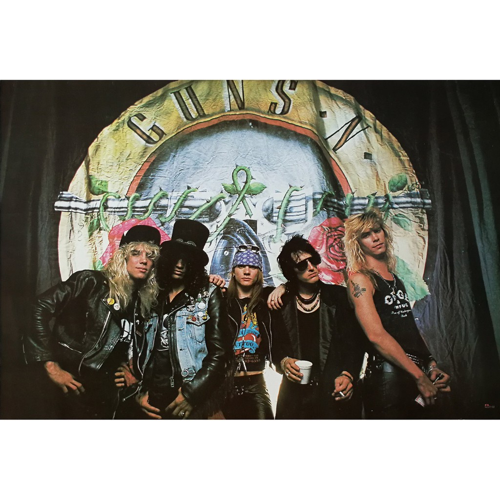 โปสเตอร์ รูปถ่าย วง ดนตรี ร็อค Guns N' Roses (1985) POSTER 20”x30” Inch American Hard Rock Heavy Metal V6