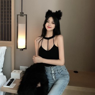 littlesoulmate เสื้อสายเดี่ยวสายฝอ เซ็กซี่ แต่งโชกเกอร์ (triple strap)