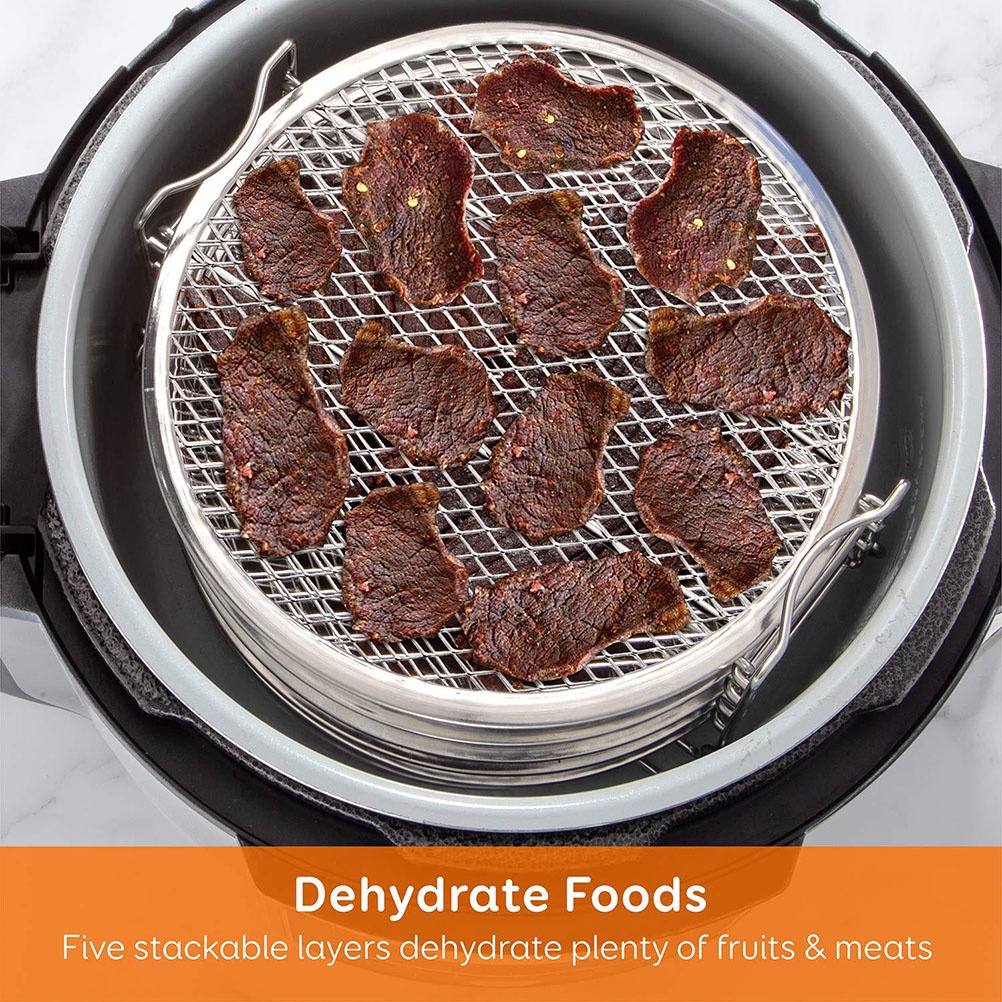 ใช้งานได้จริง 1 ชุด 5 ชั้น Dehydrator Rack Air Fryer Cooker Rack ขาตั้งสแตนเลสอุปกรณ์เสริมเข้ากันได้