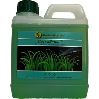 Nutra Hydroponics NutraGrow - compare General Hydroponics Flora Series FloraGro - full 1 liter bottles FOX FARM DWC