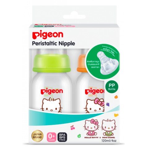 Pigeon (พีเจ้น) ขวดนม RPP คิตตี้ จุกมินิ S 4 ออนซ์ ลายคิตตี้ Pack2
