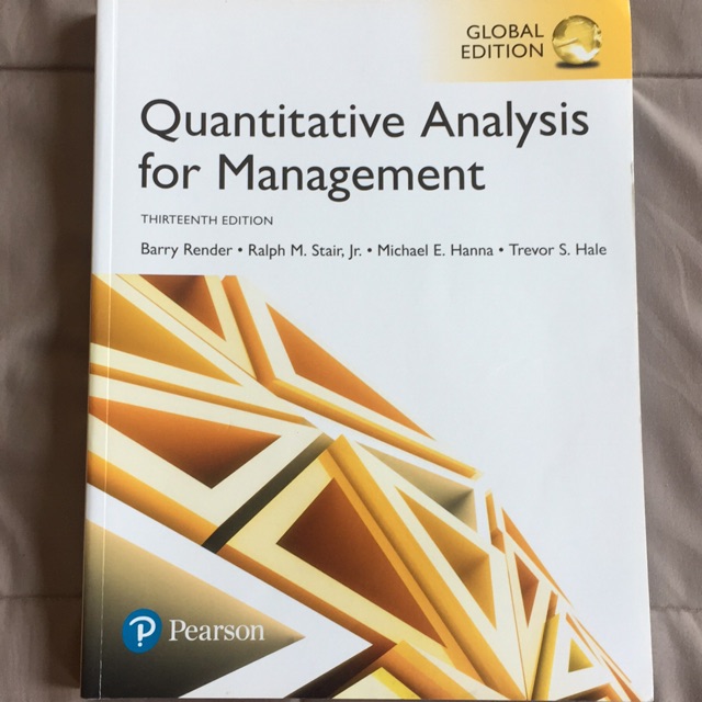 Quantitative Analysis For Management (การวิเคราะห์เชิงปริมาณเพื่อการ ...