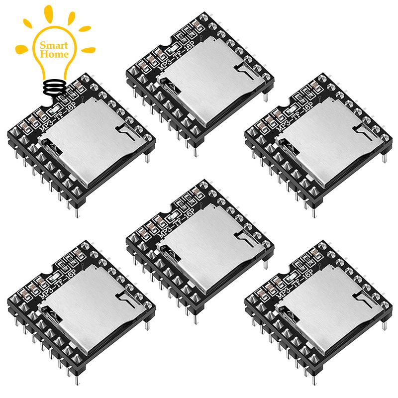 6PCS Mini MP3 Player Audio ule MP3 Voice Decode Board TF Card U-Disk Serial Port,Audio Voice Music ule for Arduino #5