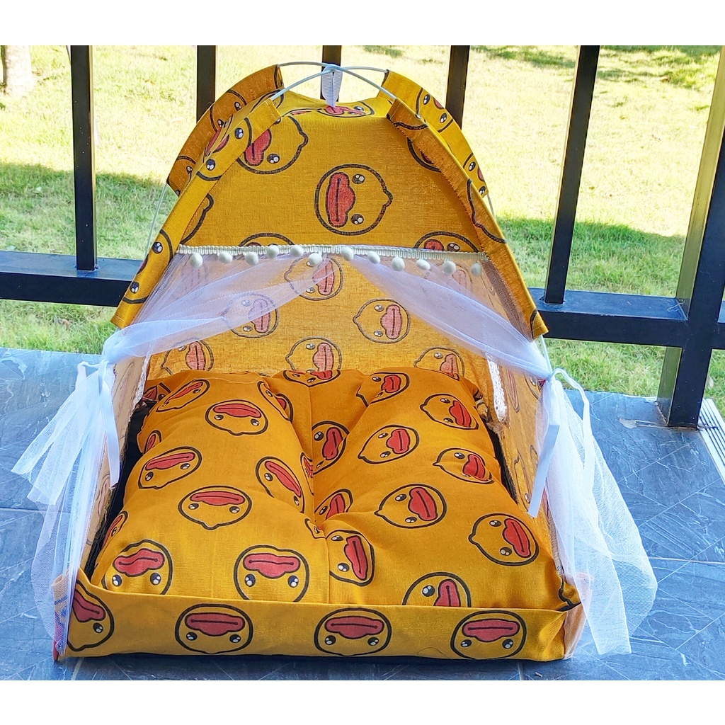 💕เต้นท์แมว ที่นอนแมว💥 L,XL กระโจม เต็นท์แมว ขนาดใหญ่ บ้านแมว บ้านสุนัข ถอดออกได้และล้างทำความสะอาดได้ - รูปที่ 3