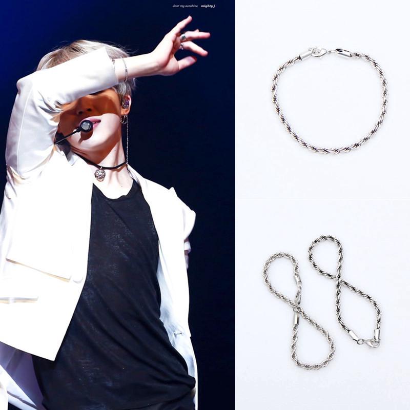 สร้อยข้อมือหนังสีแดง KPOP BTS Bracelet JUNGKOOK