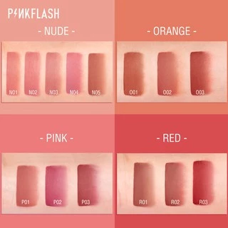Pinkflash OhMyKiss ลิปสติก เนื้อแมตต์กำมะหยี่ กันน้ำ ติดทนนาน 18 สี