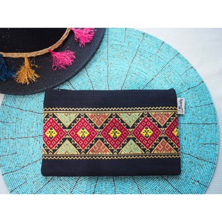 บัวลอยผ้าไทย  Large Flat Bag กระเป๋าแบนใบใหญ่ KO240