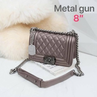 รุ่นขายดีที่สุด สีมาใหม่ค่า !!!! KEEP Quited Boy Bag กระเป๋า ทรง boy style  KEEP LOOK Cool มาก ๆค่า ( สี Gun metal )