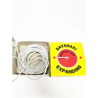 ลวดผ้าม่าน ลวดขึงผ้าม่าน จำหน่ายยกกล่อง (สีขาว) แถมฟรี ตะขอ 10 คู่ // 1 กล่อง ยาวประมาณ 20 เมตร