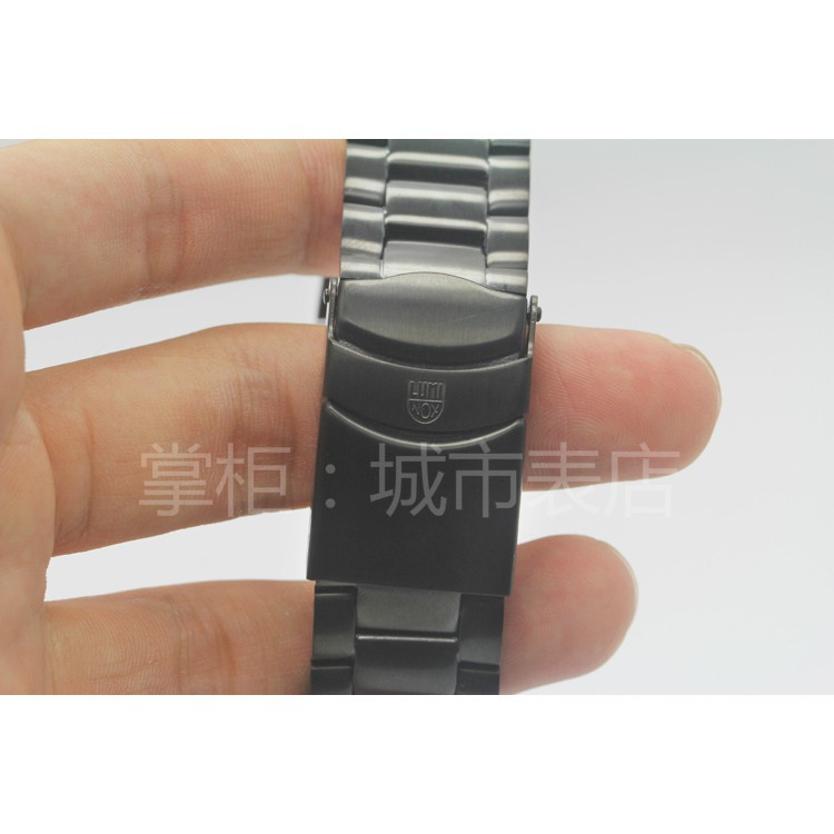 Luminox สายนาฬิกาข้อมือเหล็ก 22 23 24 มม. สีกรมท่า สําหรับผู้ชาย
