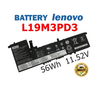 LENOVO แบตเตอรี่ L19M3PD3 ของแท้ (สำหรับ XiaoXin Pro 13 2019, 2020 L19D3PD3 L19L3PD3) Lenovo Battery เลอโนโว