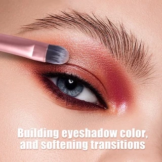 E084 Eye Shadow Brush แปรงแต่งหน้าแบบสองหัวสําหรับแต่งแป้งผสมรองพื้นอายแชโดว์