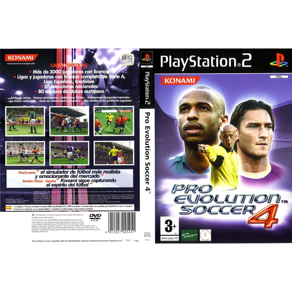 แผ่นเกมส์ PS2 Pro Evolution Soccer 4   คุณภาพ ส่งไว (DVD)