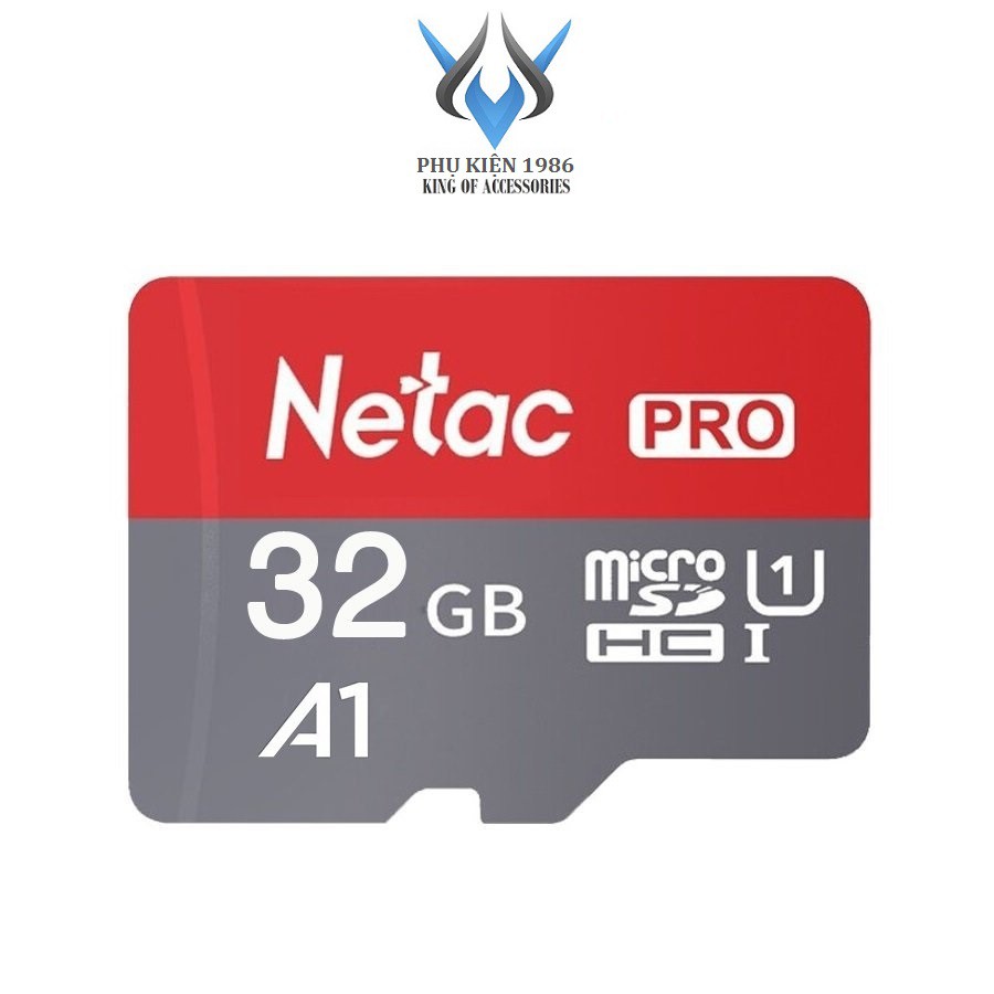 MicroSDXC Netac Pro A1 32GB 667x U1 98MB/s การ์ดหน่วยความจํา - ไม่มีกล่อง (สีเทา)