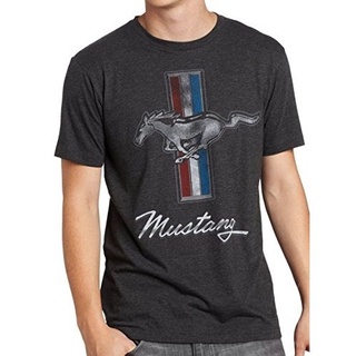 ขายดี เสื้อท็อป ผ้าฝ้าย พิมพ์ลายโลโก้ Ford Mustang แฟชั่นฮิปสเตอร์ สําหรับผู้ชาย