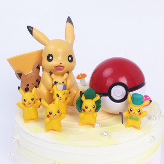 ของเล่นเค้กวันเกิดตกแต่งเค้กลายการ์ตูน Pikachu