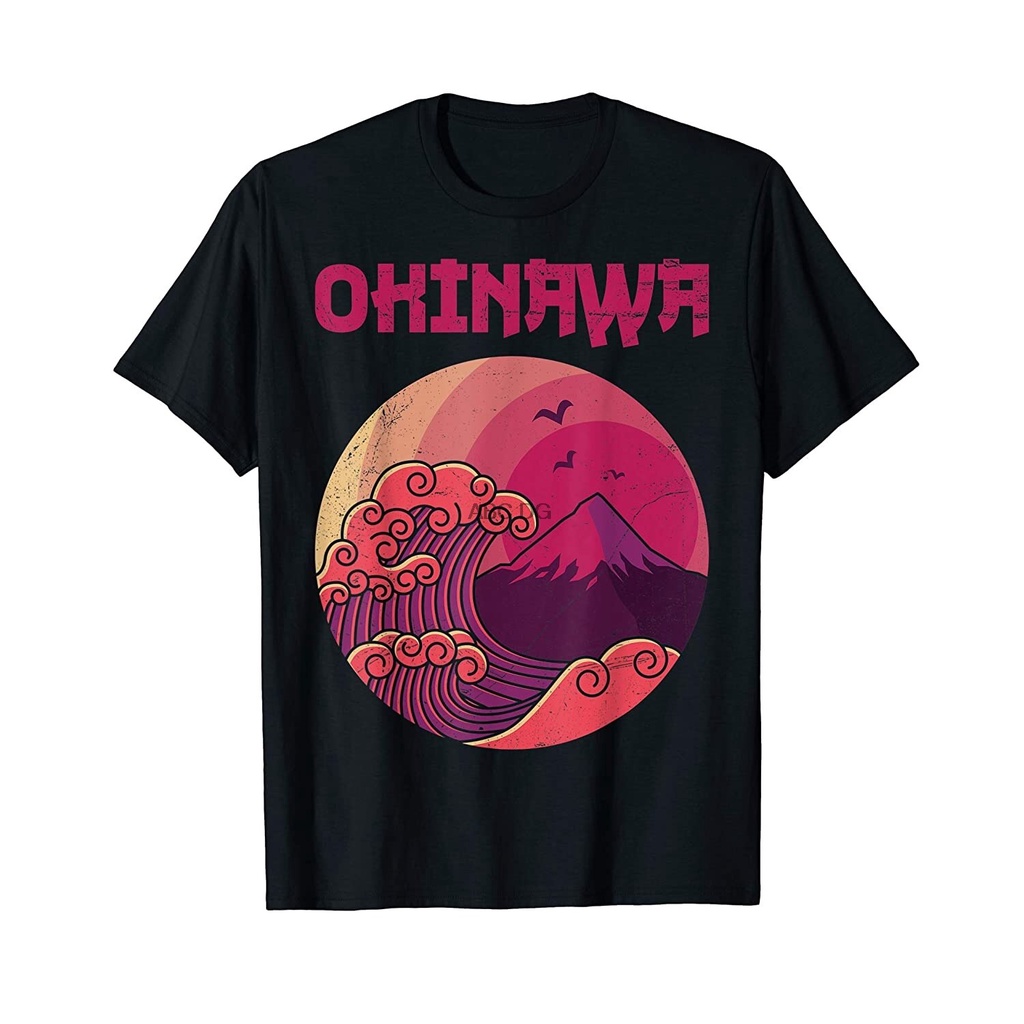 Wave and Red Sun - เสื้อยืด Okinawa Japan