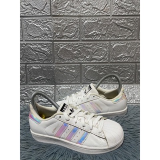 รองเท้าผ้าใบมือสองแบรนด์แท้ Adidas Superstar 36/22