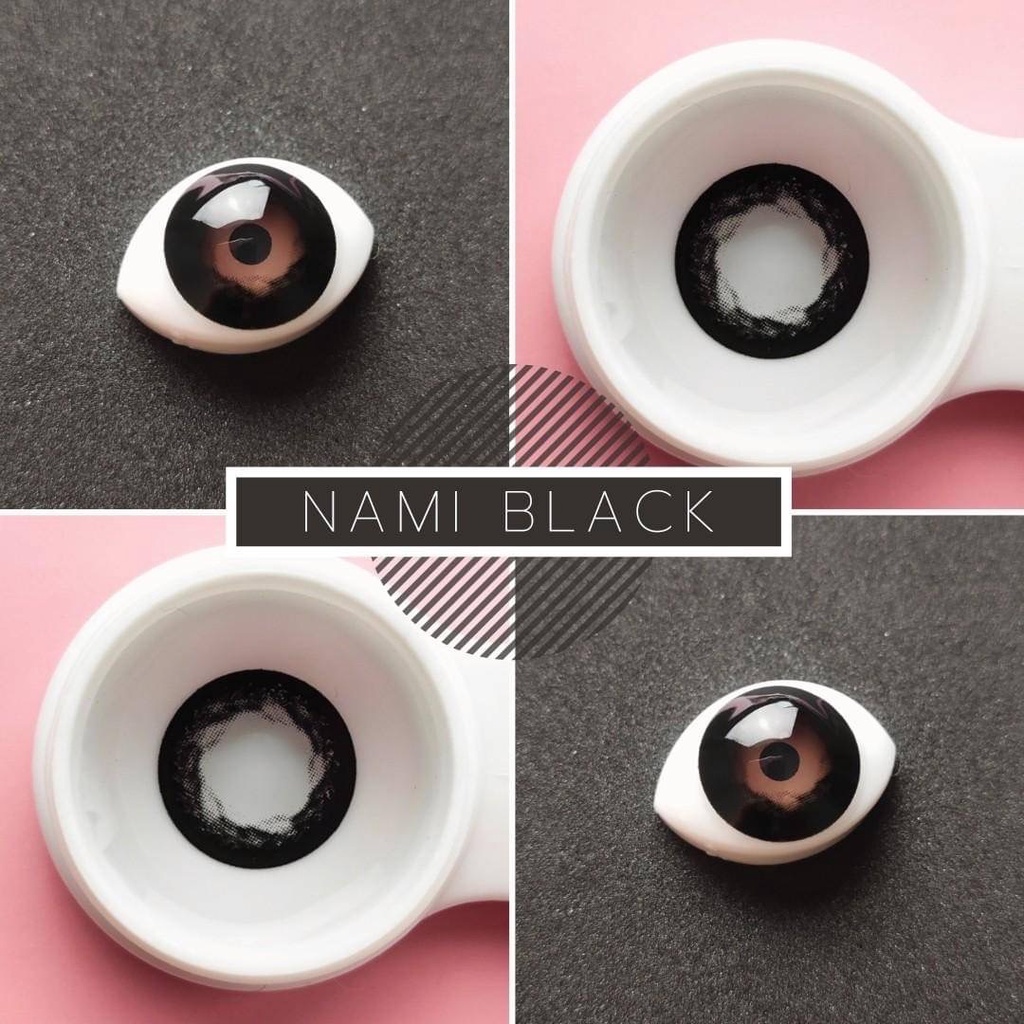 💜 Nami Black บิ๊กอาย สีดำ ดำ สายแบ๊ว ดวงตากลมโต Dream Color1 Contact Lens Bigeyes คอนแทคเลนส์ ค่าสายตา สายตาสั้น ตาโต