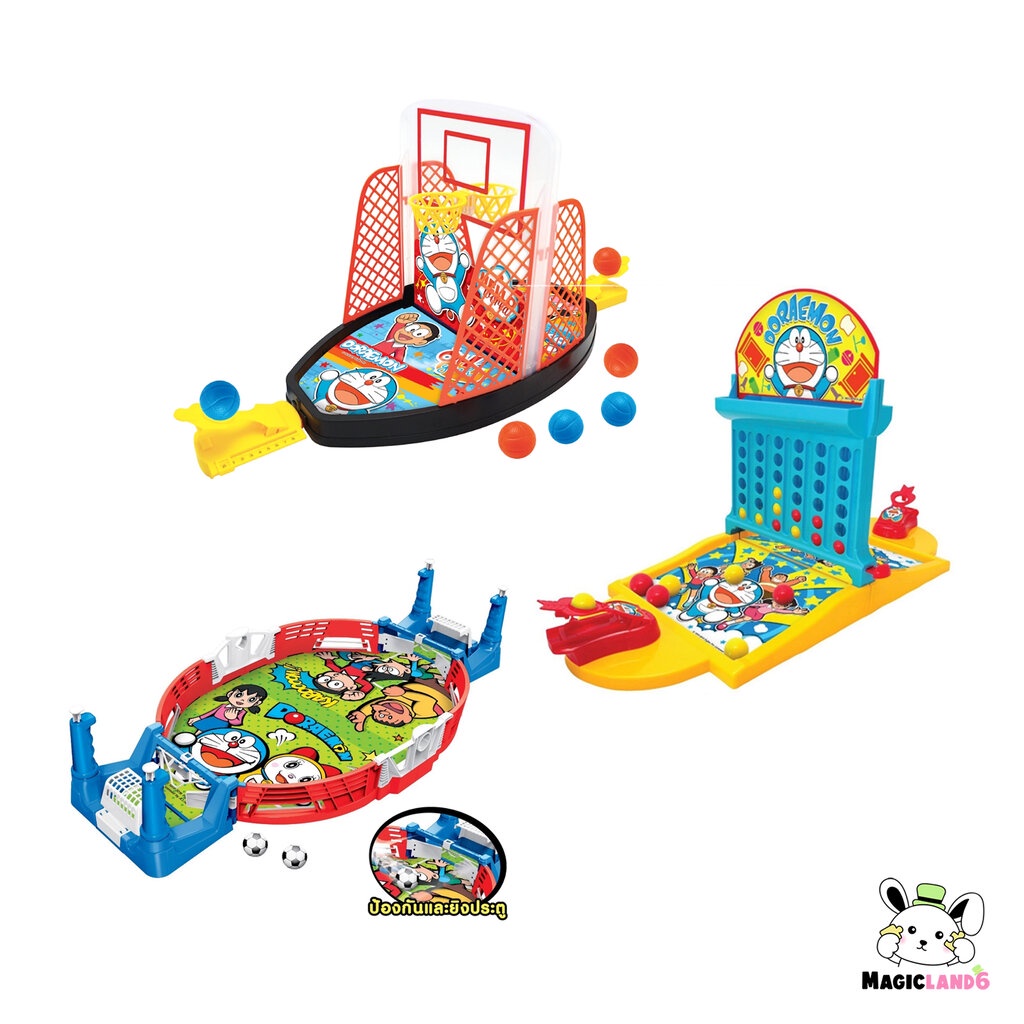 Game Board Doraemon Sports Toy Variant เกมกระดานโดราเอมอน โต๊ะบอล เล่นแข่งกัน 2 คน ของเล่นเด็กสำหรับ