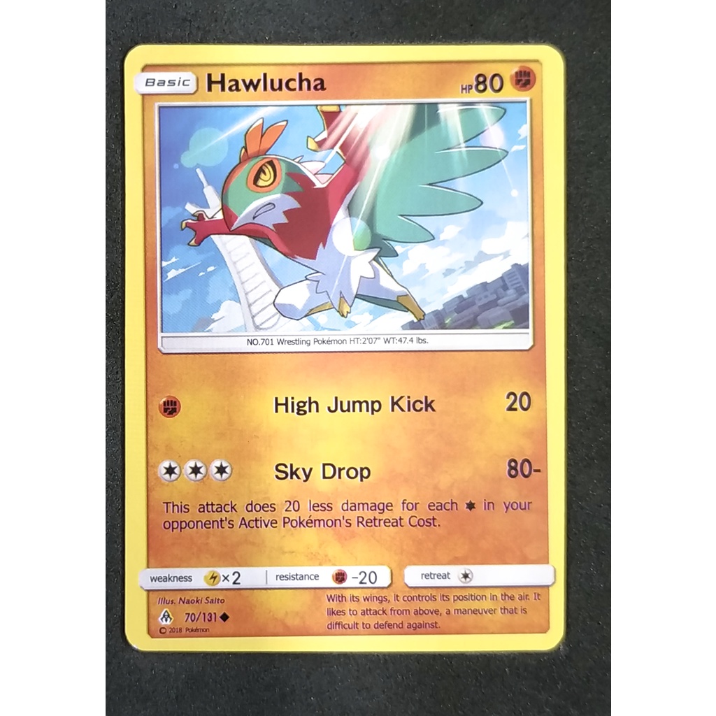 Hawlucha Basic 70/131 ลูจาบูล Pokemon Card (Normal) ภาษาอังกฤษ