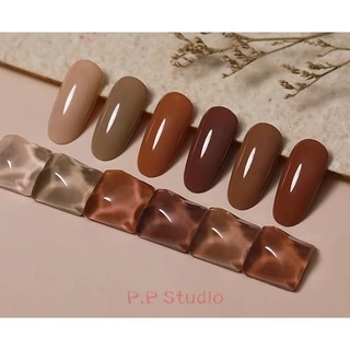 AS สีเจล สีทาเล็บ โทนสีโกโก้ ช็อคโกแลต ขนาด 15ml. รหัส KZ