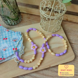 สายคล้องหน้ากากอนามัย Heart Beads