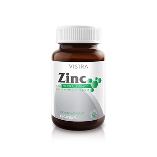 ดำเนินการโดยช้อปปี้ - VISTRA Zinc 15 mg วิสทร้า ซิงค์ 15 มิลลิกรัม 45 Tablets