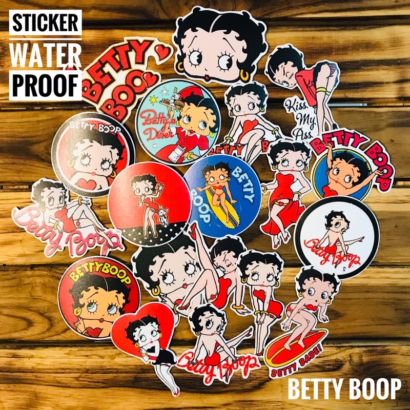 Sticker Betty Boop สติ๊กเกอร์ PVC กันน้ำ ติดได้ทุกอย่าง BETTY BOOP