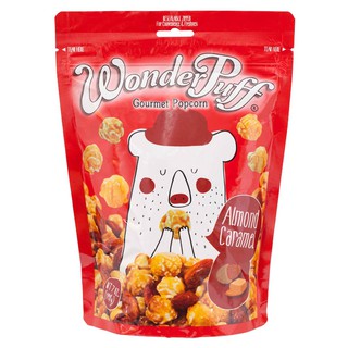 วันเดอร์พัพฟ์ข้าวโพดอบกรอบเคลือบคาราเมลผสมอัลมอนด์ 198กรัม Wonderpuff Corn Chips Caramel Coated with Almond 198g.