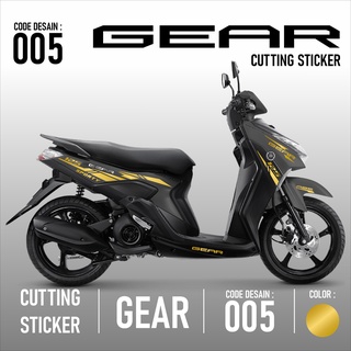 สติกเกอร์เลเซอร์โฮโลแกรม สีทอง เรียบง่าย อุปกรณ์เสริม สําหรับ Yamaha Gear 125 - Yamaha Gear Striping LIS Mc05