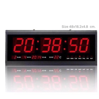 นาฬิกาดิจิตอล LED NUMBER CLOCK แขวนผนัง(ตัวเลขสีแดง) รุ่น HB4819SM