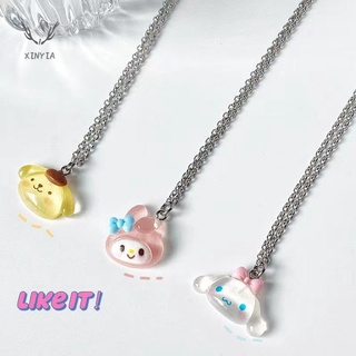 Xinyia1 สร้อยคอ จี้การ์ตูน Cinnamoroll น่ารัก สําหรับคู่รัก แฟนสาว นักเรียน KUROMI