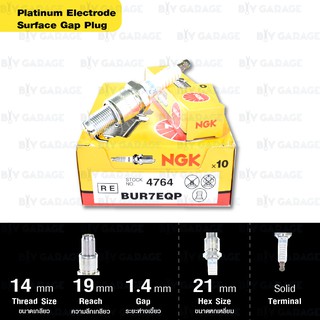 หัวเทียน NGK BUR7EQP ขั้ว Platinum Surface Gap Plug ใช้สำหรับ Mazda RX-7 – Made in Japan