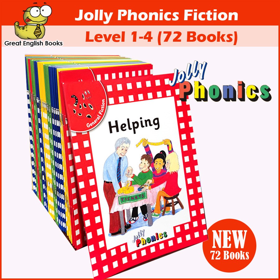 *พร้อมส่ง* หนังสือเด็ก ฝึกหัดอ่านโฟนิกส์ Jolly phonics general fictionแบ่งเป็น 4 ระดับ จำนวน 72 book