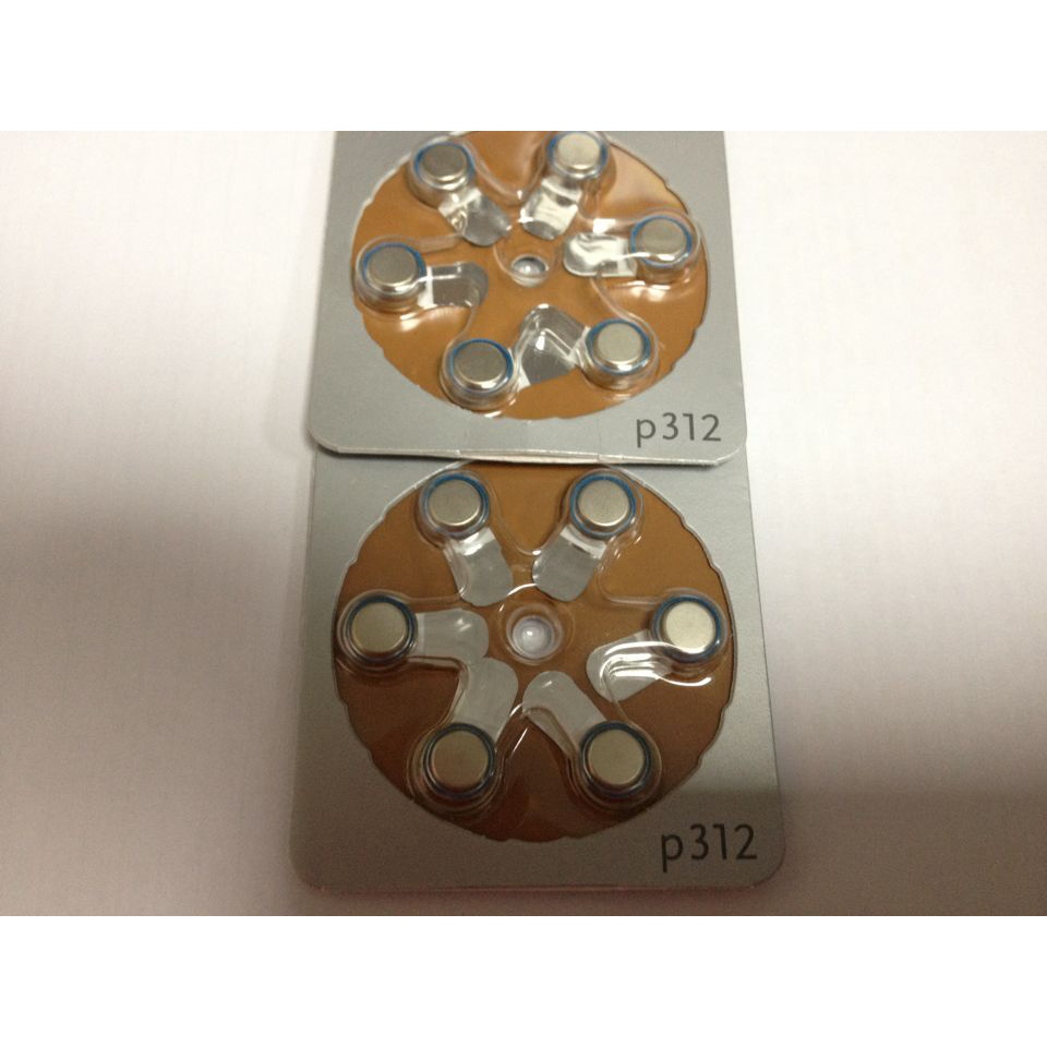 60pcs/lot (10 pack )  A 312  P312  312   PR41 zinc air button battery for Hearing aid  best quality