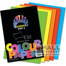 UNI HIGHLIGHT COLOUR PAPER 80G A4-200S MIX (S-2200)