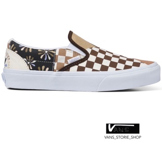 VANS SLIP ON PATCHWORK DIVINE MULTI TRUE WHITE SNEAKERS สินค้ามีประกันแท้