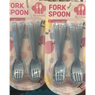 FORK SPOON ชุดช้อนส้อม ทำจากวัสดุธรรมชาติ ปลอดภัยต่อลูกน้อย