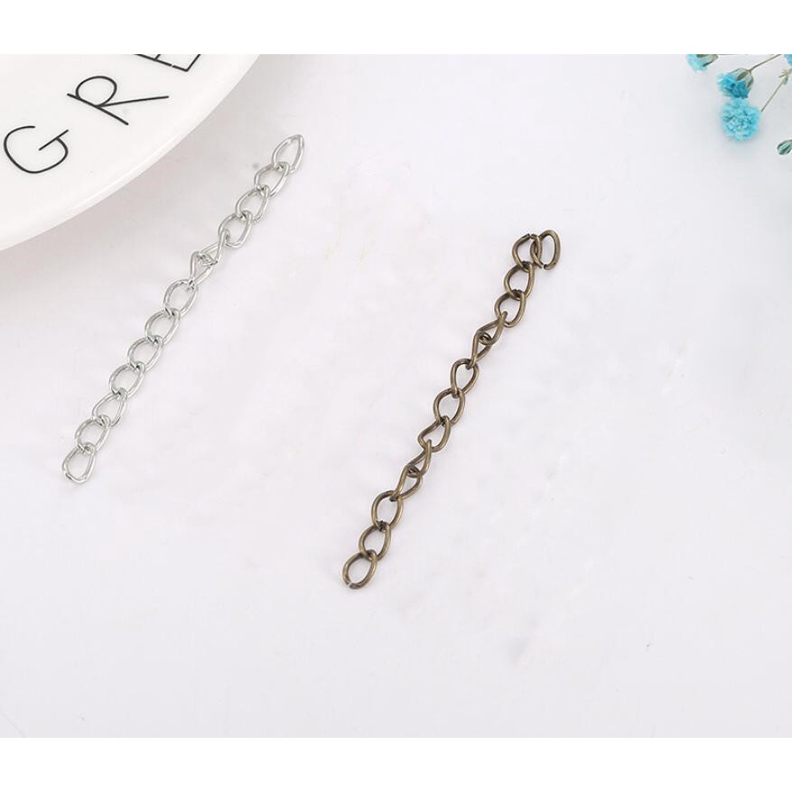 30 ชิ้น/แพ็ค 5 ซม.โลหะหางสําหรับ DIY เครื่องประดับทําด้วยมือ Accerrory พร้อม Rodium/Antique Bronze Plated y1615