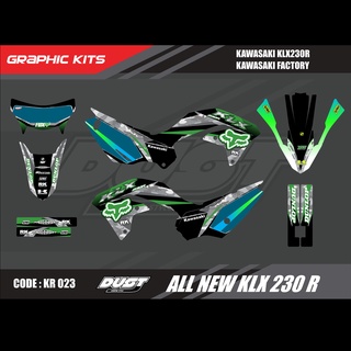 สติ๊กเกอร์วิบาก KAWASAKI KLX 230R ทั้งคัน Graphic kit สติ๊กเกอร์เคลือบเงา สุดคุ้ม