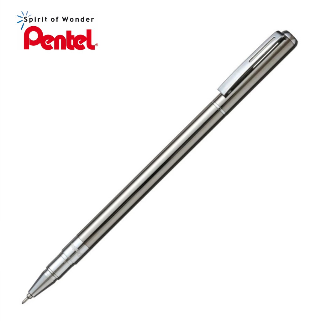 Pentel ปากกาโรลเลอร์ เพนเทล Energel Sterling 0.5mm ด้ามสีเงิน BL625