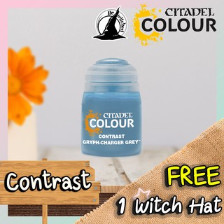 (Contrast) GRYPH-CHARGER GREY : Citadel Paint แถมฟรี 1 Witch Hat