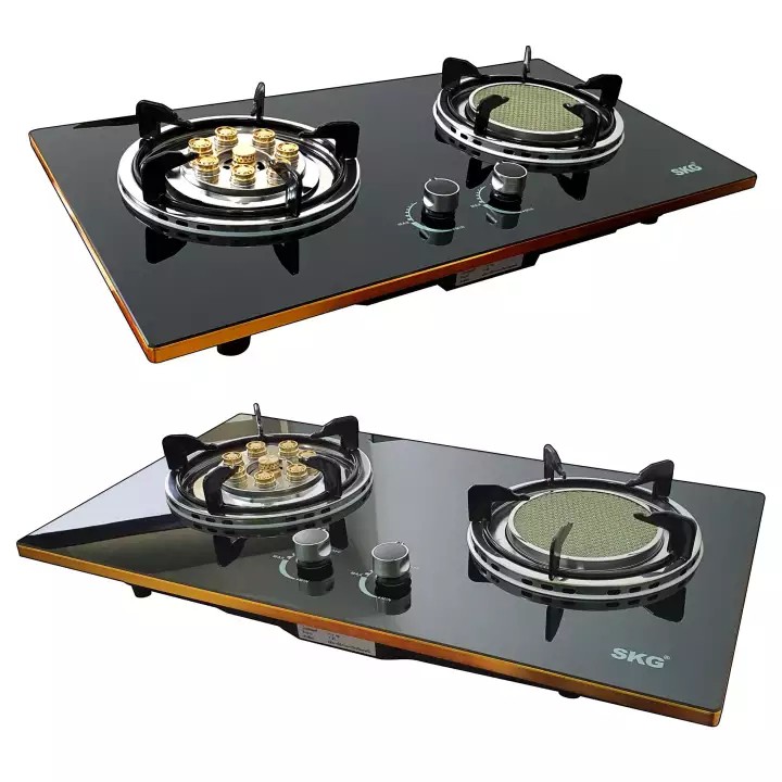 SKG เตาแก๊ส 2หัว รุ่น SK-803 แบบฝังหรือวางพื้นโต๊ะ เตาแก๊สหัวฟู่ 1หัว เตาแก๊สอินฟาเรด รับประกัน1 ปี - รูปที่ 4