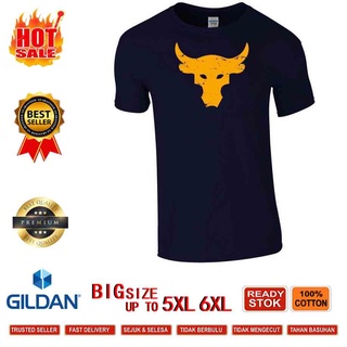 Chonghaijia Xs-6Xl Big Brahma Bull The Rock เสื้อยืดลําลองแขนสั้นสีน้ําเงินสําหรับออกกําลังกาย